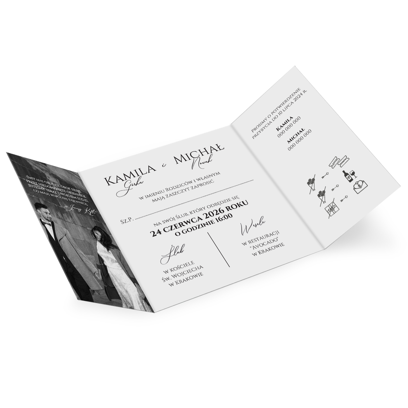 Zaproszenia Ślubne Bianka