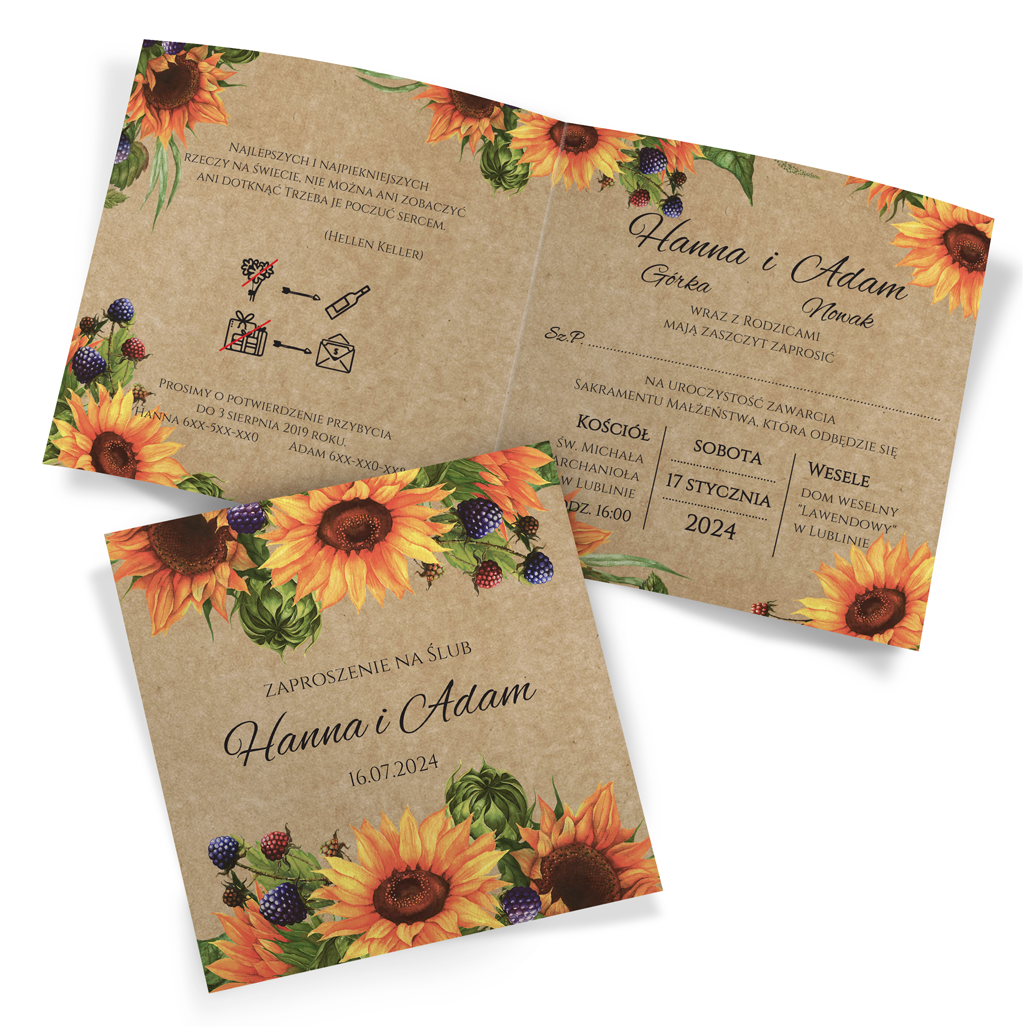 Zaproszenia Ślubne Eko Sylwia