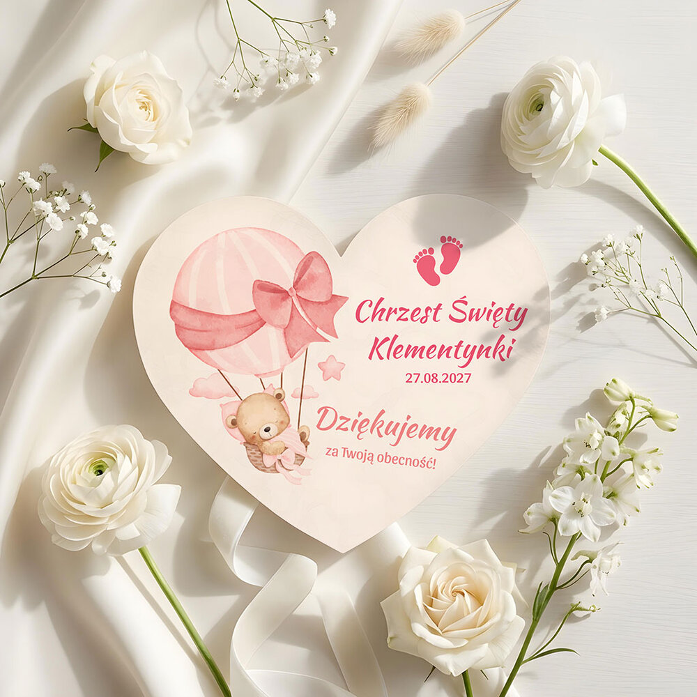 Podziękowania dla gości magnesy na Chrzest