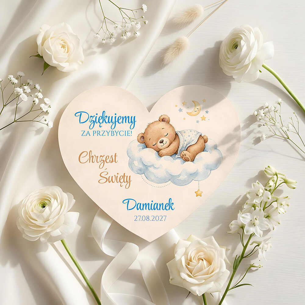 Podziękowania dla gości magnesy na Chrzest