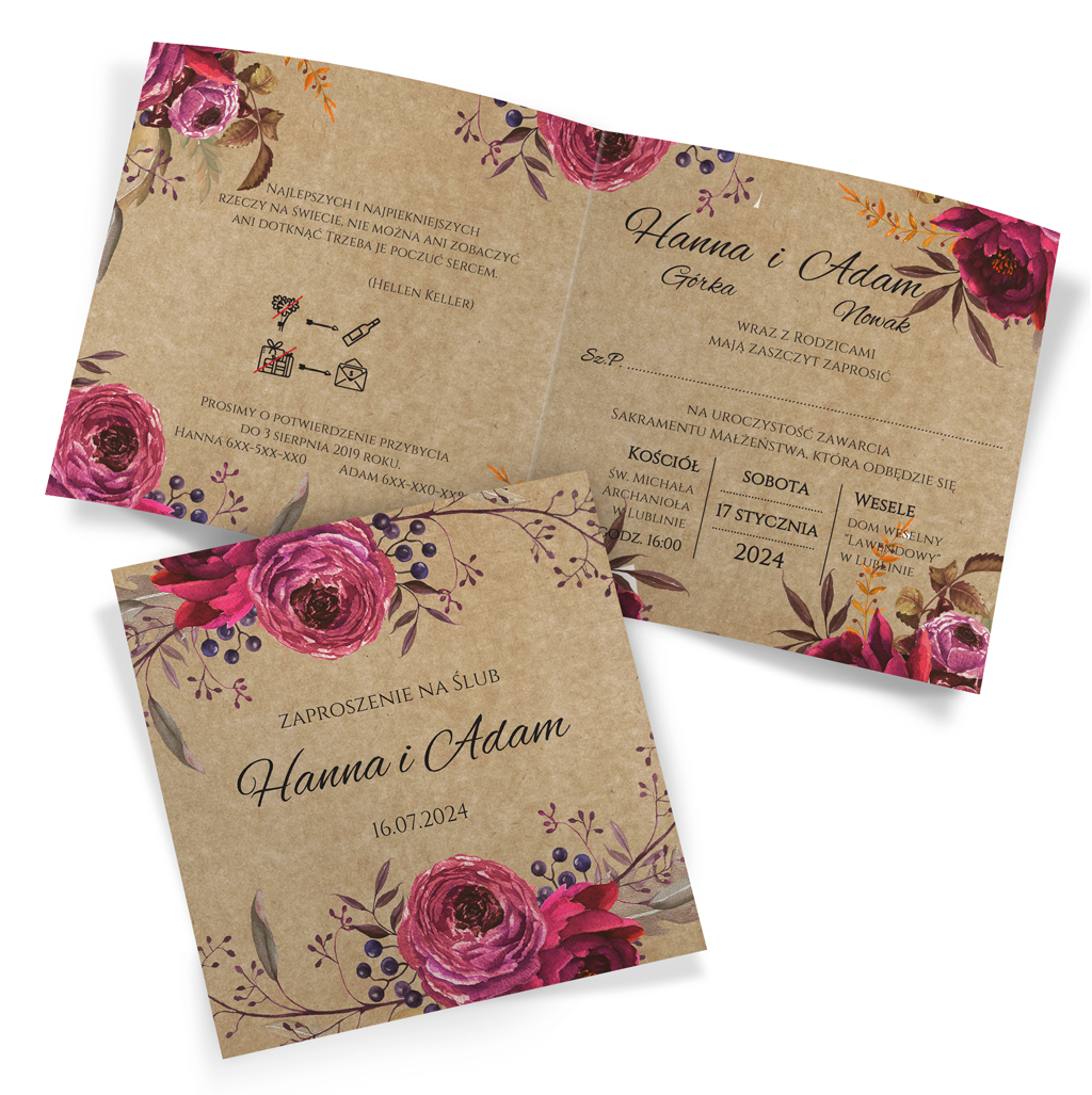 Zaproszenia Ślubne Eko Sylwia