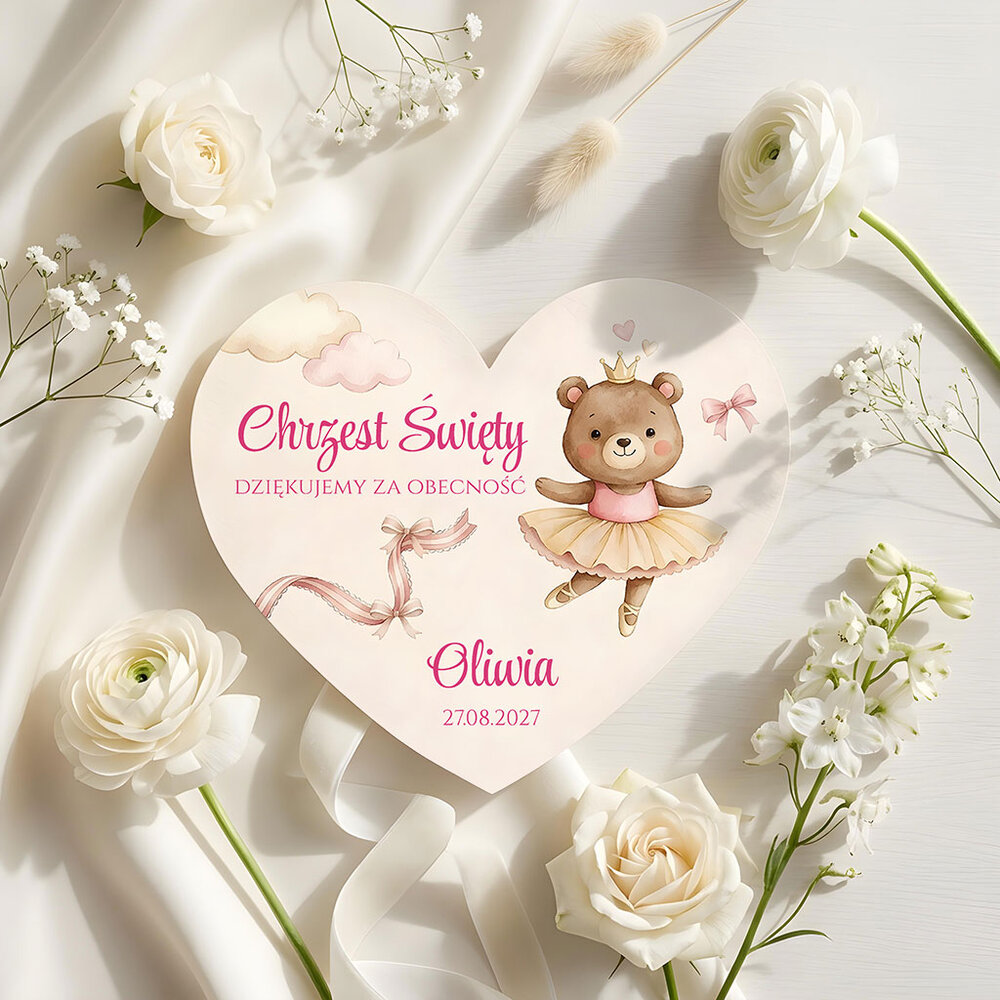 Podziękowania dla gości magnesy na Chrzest
