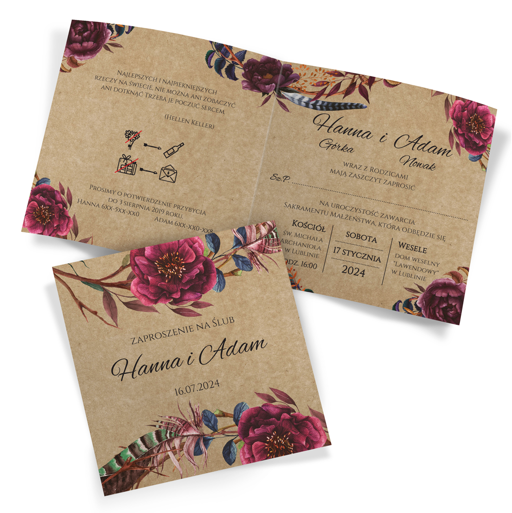 Zaproszenia Ślubne Eko Sylwia