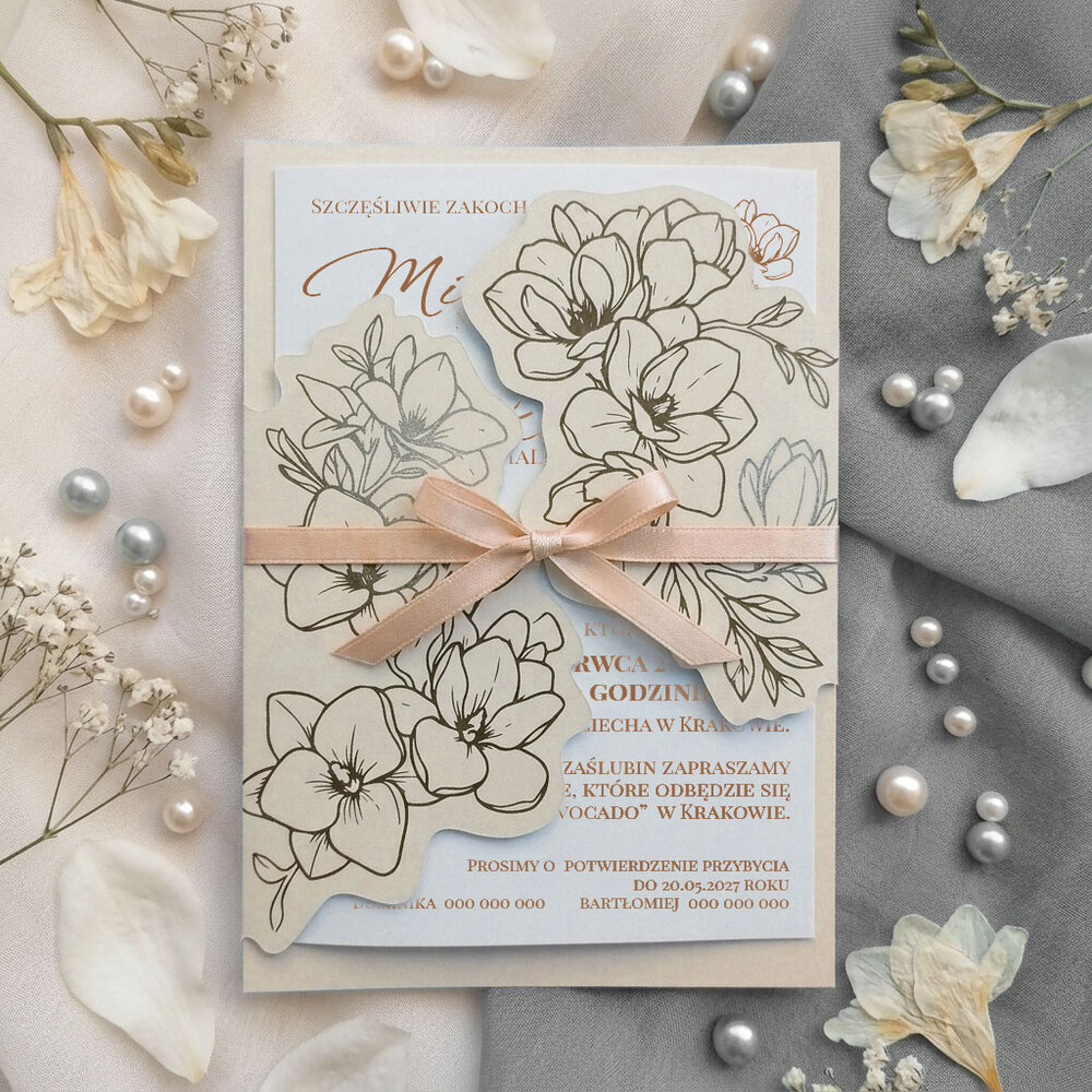 Zaproszenia ślubne z wkładką - Arkadia2