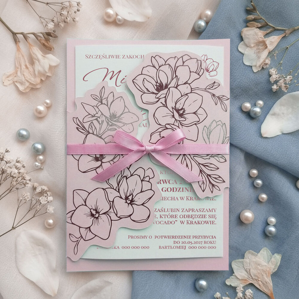 Zaproszenia ślubne z wkładką - Arkadia2