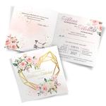 Złocone zaproszenia ślubne Ariana2