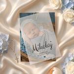 Zaproszenia na chrzest kalka ze zdjęciem - Maura