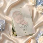 Zaproszenia na chrzest kalka ze zdjęciem - Maura