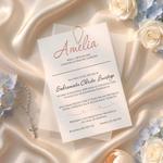 Zaproszenia na chrzest kalka ze zdjęciem - Maura