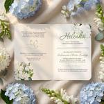 Zaproszenia na chrzest z zawieszką w kształcie serduszka - Bessie