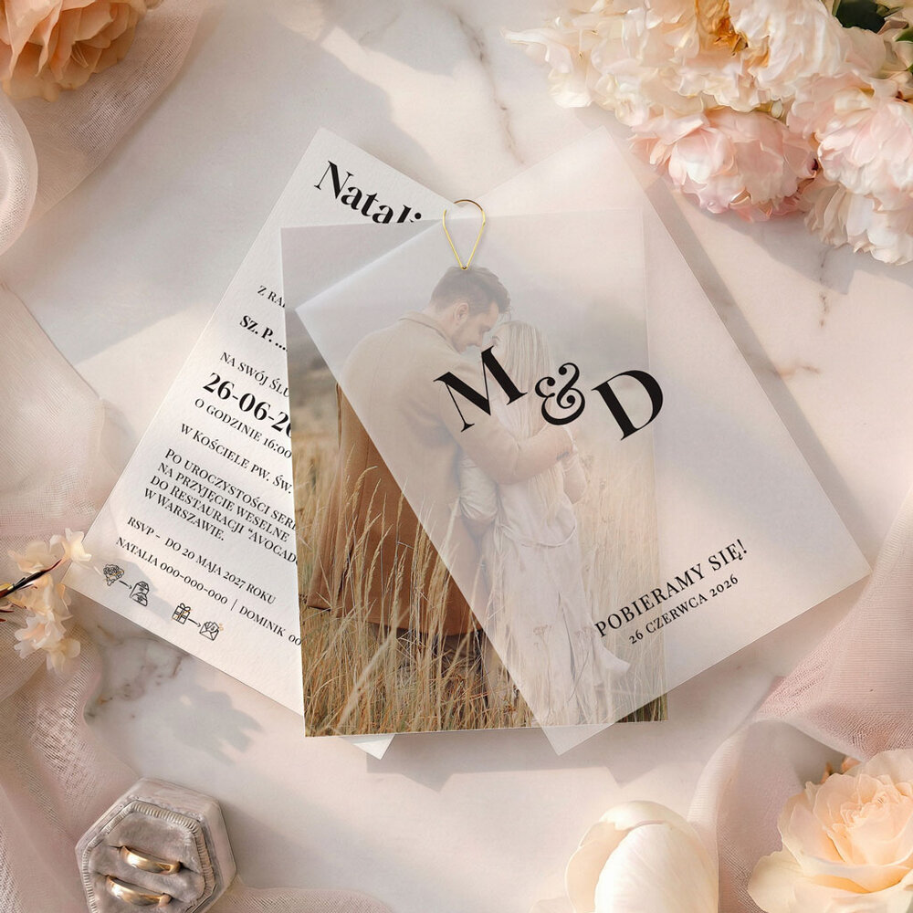 Zaproszenia ślubne z kalką Dakota