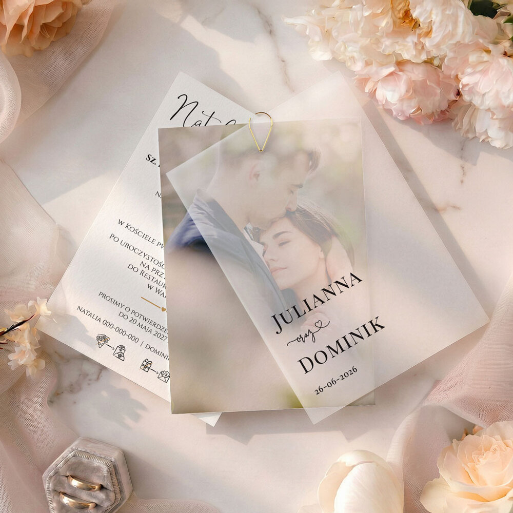 Zaproszenia ślubne z kalką Dakota