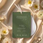 Zaproszenia ślubne owalne ze wstążką - Sonia