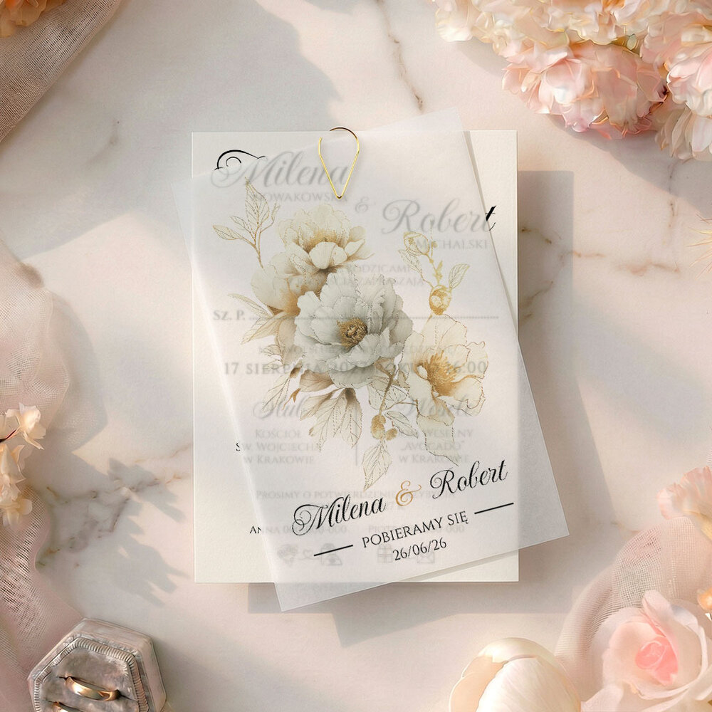 Zaproszenia Ślubne z kalką Paloma