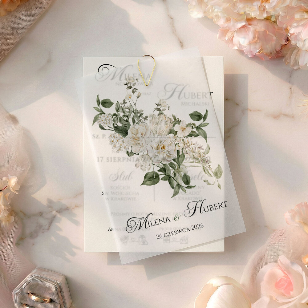 Zaproszenia Ślubne z kalką Paloma