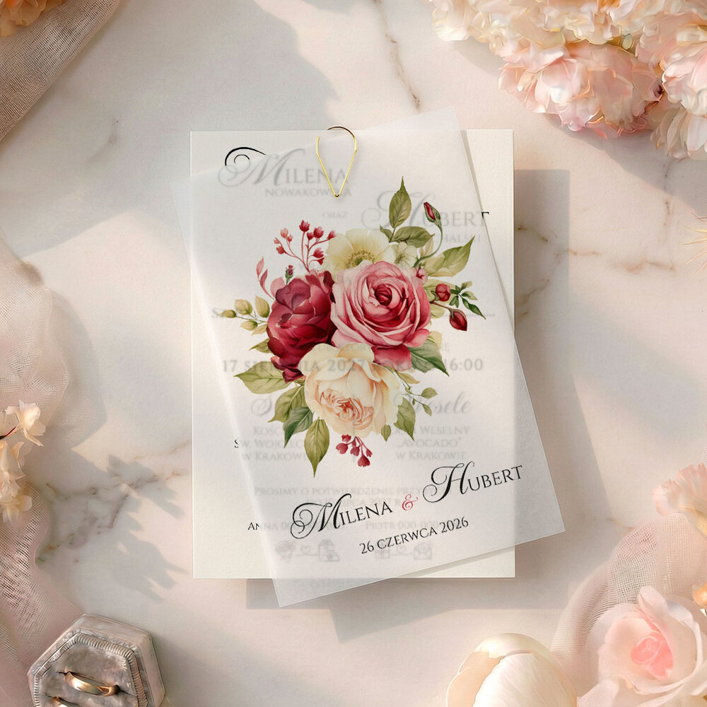 Zaproszenia Ślubne z kalką Paloma