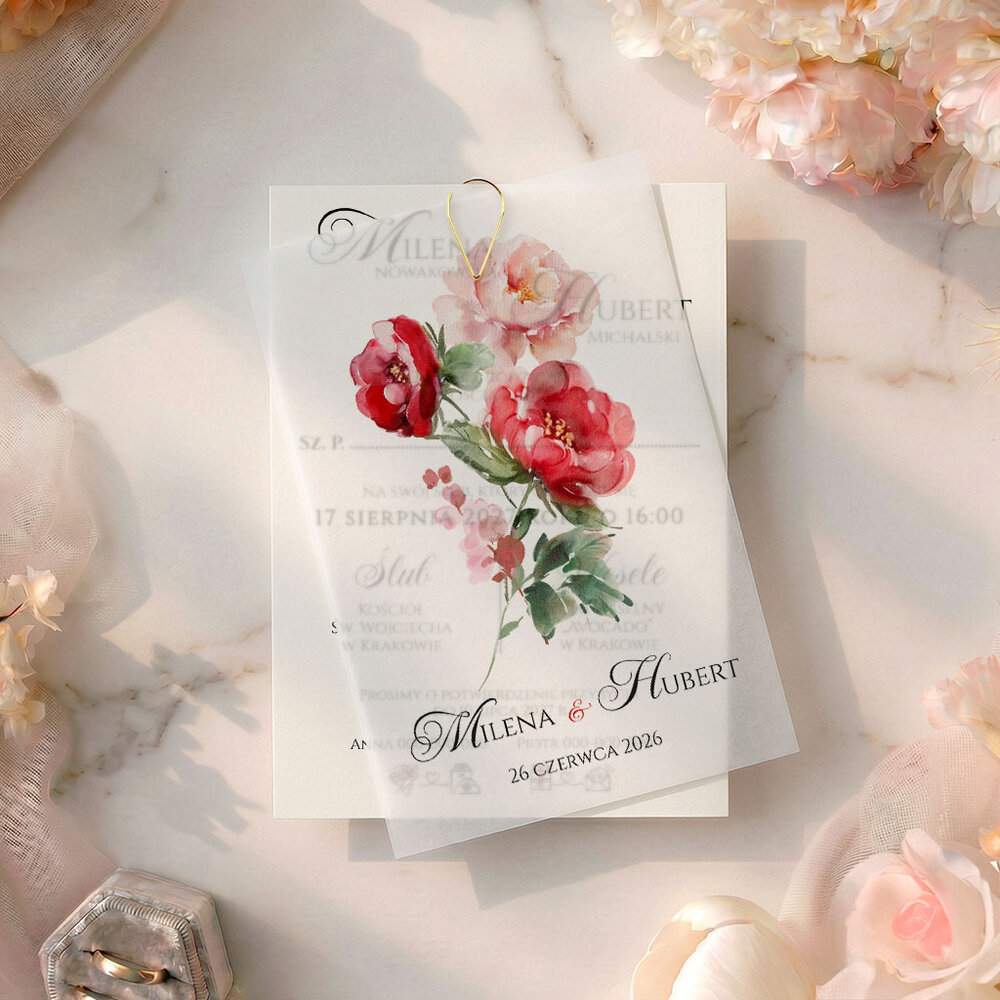 Zaproszenia Ślubne z kalką Paloma