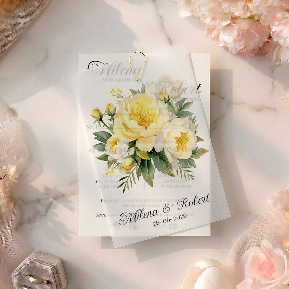 Zaproszenia Ślubne z kalką Paloma