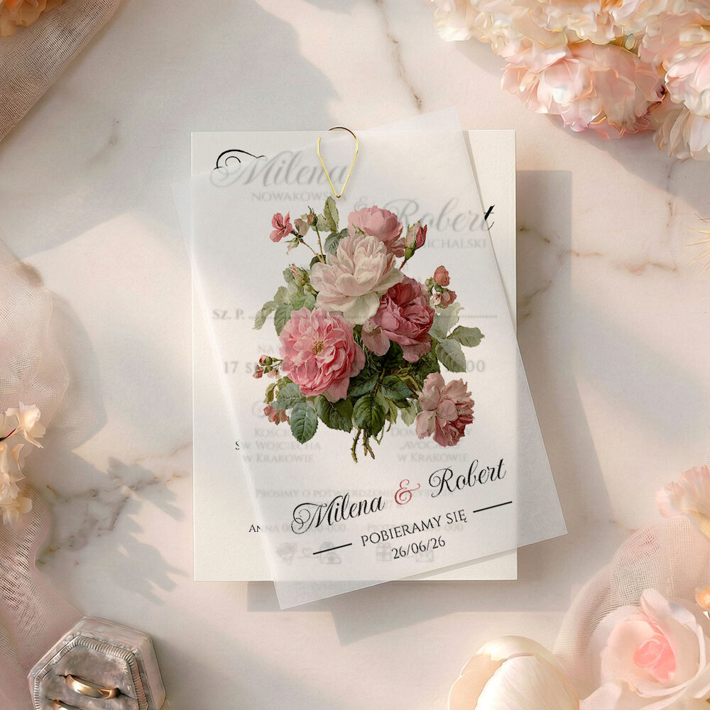 Zaproszenia Ślubne z kalką Paloma