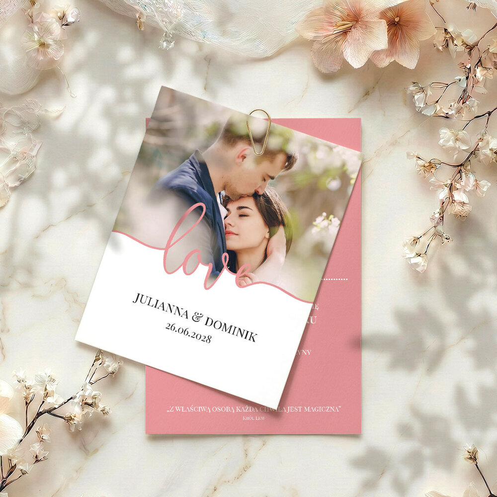 Zaproszenia ślubne ze zdjęciem - Ester
