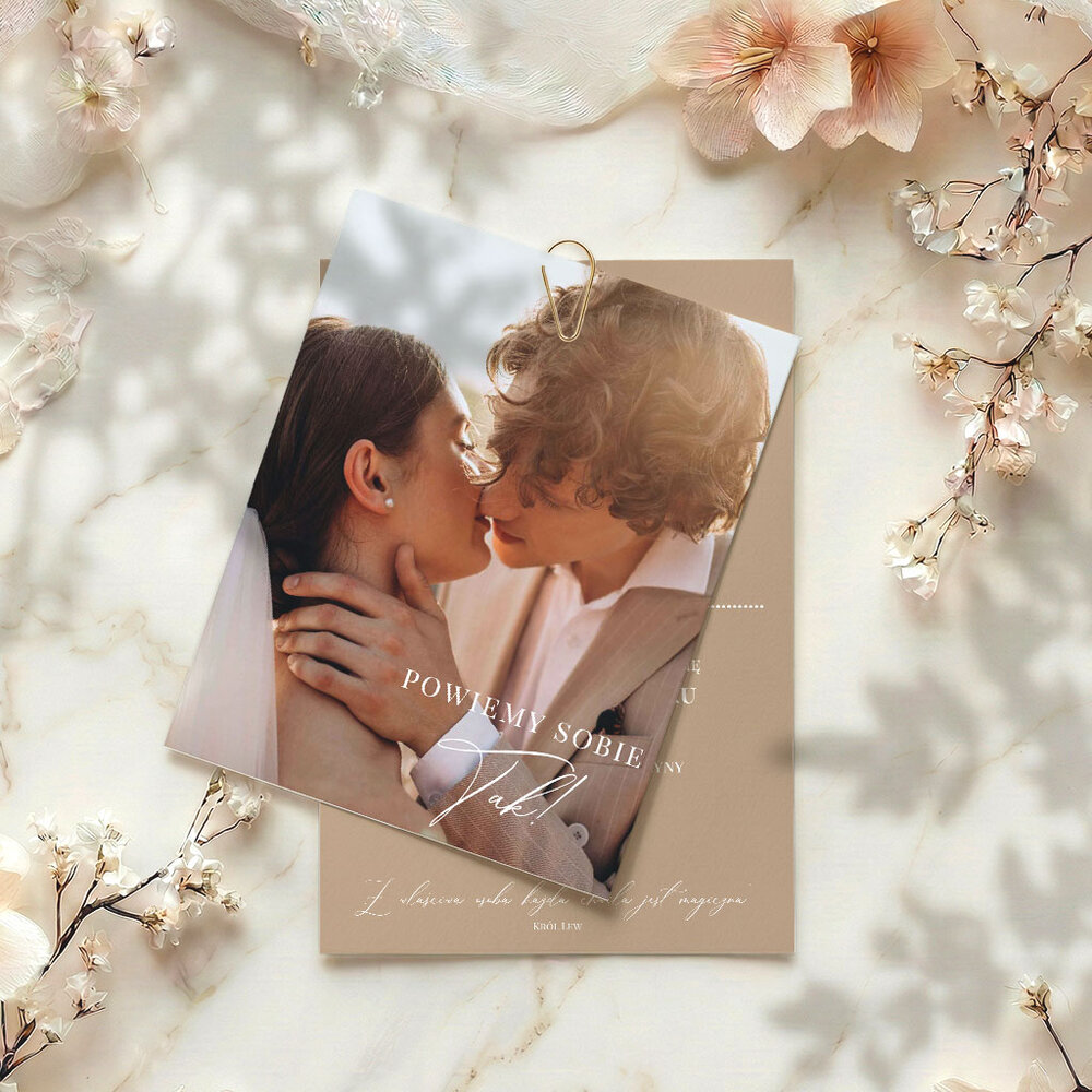 Zaproszenia ślubne ze zdjęciem - Ester