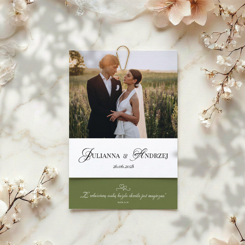Zaproszenia ślubne ze zdjęciem - Ester