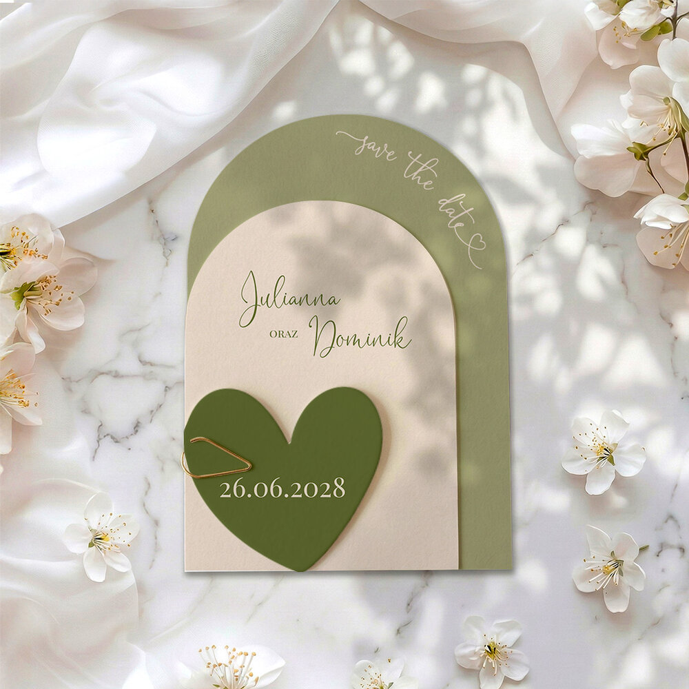 Zaproszenia ślubne zaokrąglone - Pelumi