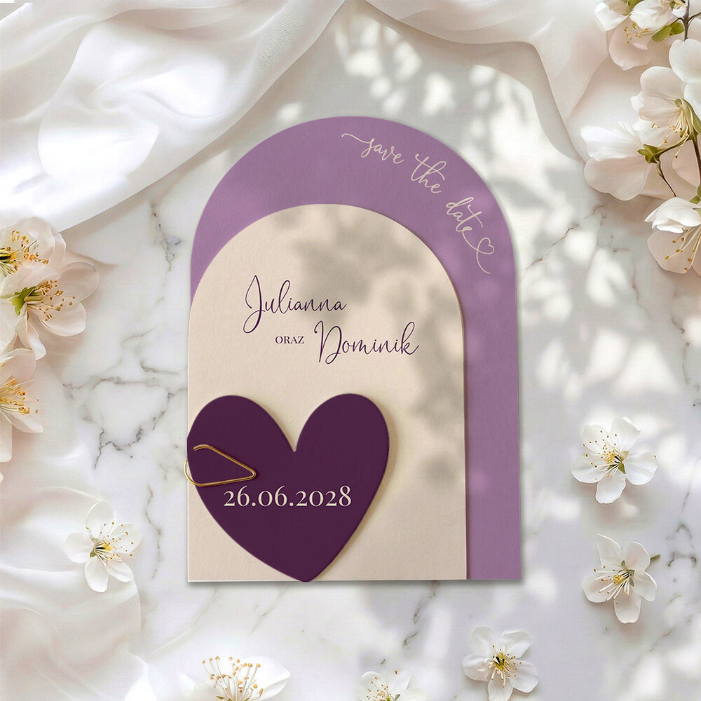 Zaproszenia ślubne zaokrąglone - Pelumi