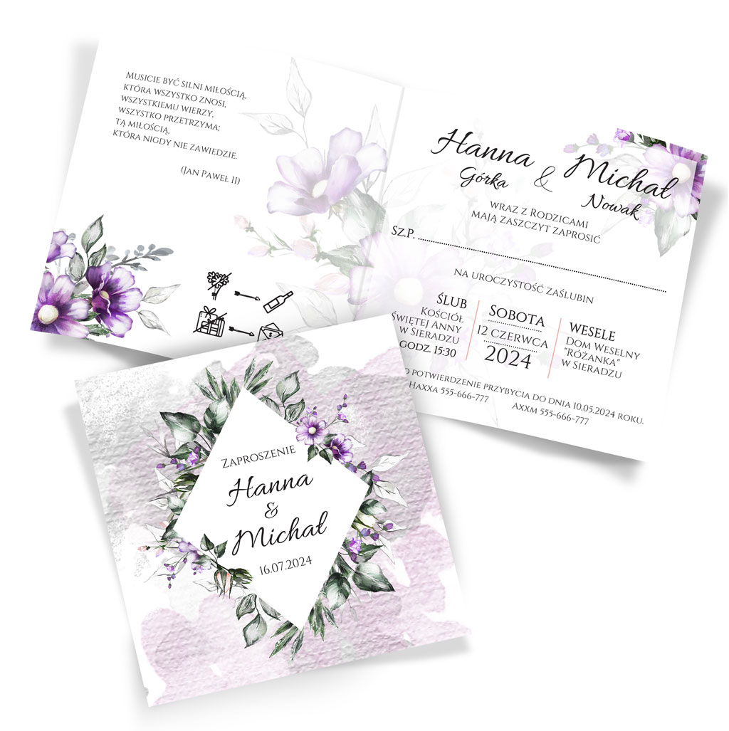 Zaproszenia Ślubne Anna