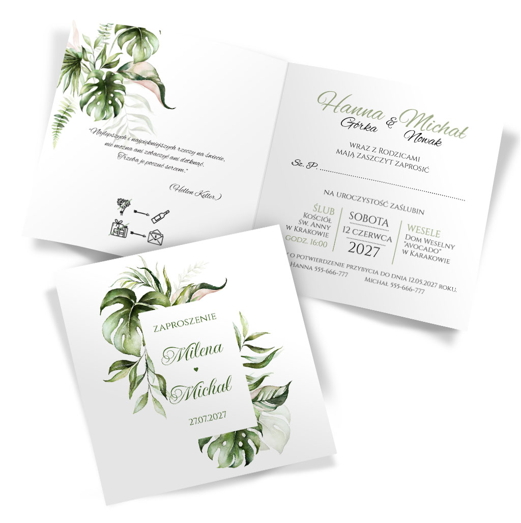 Zaproszenia Ślubne Jungle