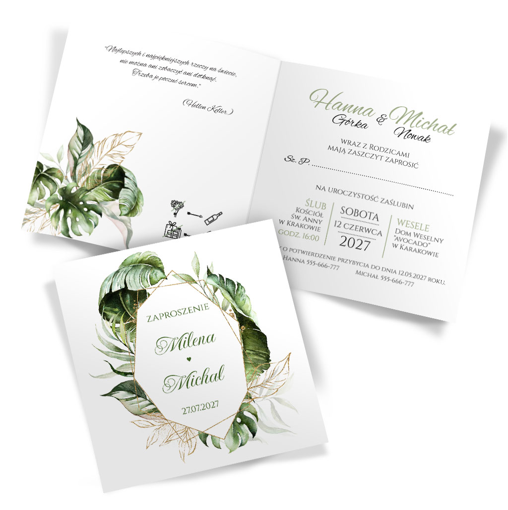 Zaproszenia Ślubne Jungle