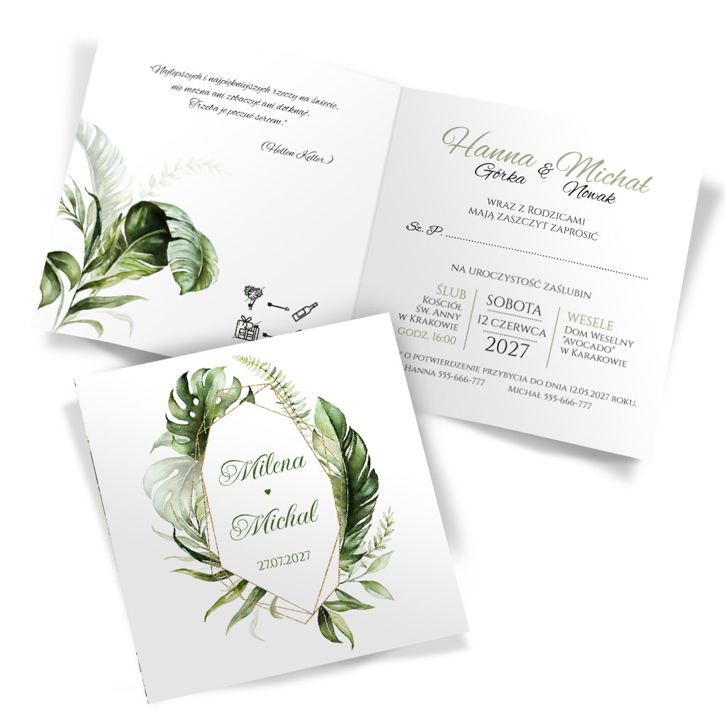 Zaproszenia Ślubne Jungle