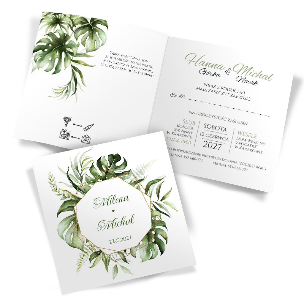 Zaproszenia Ślubne Jungle