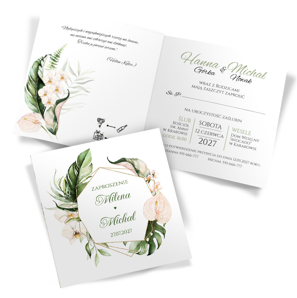 Zaproszenia Ślubne Jungle