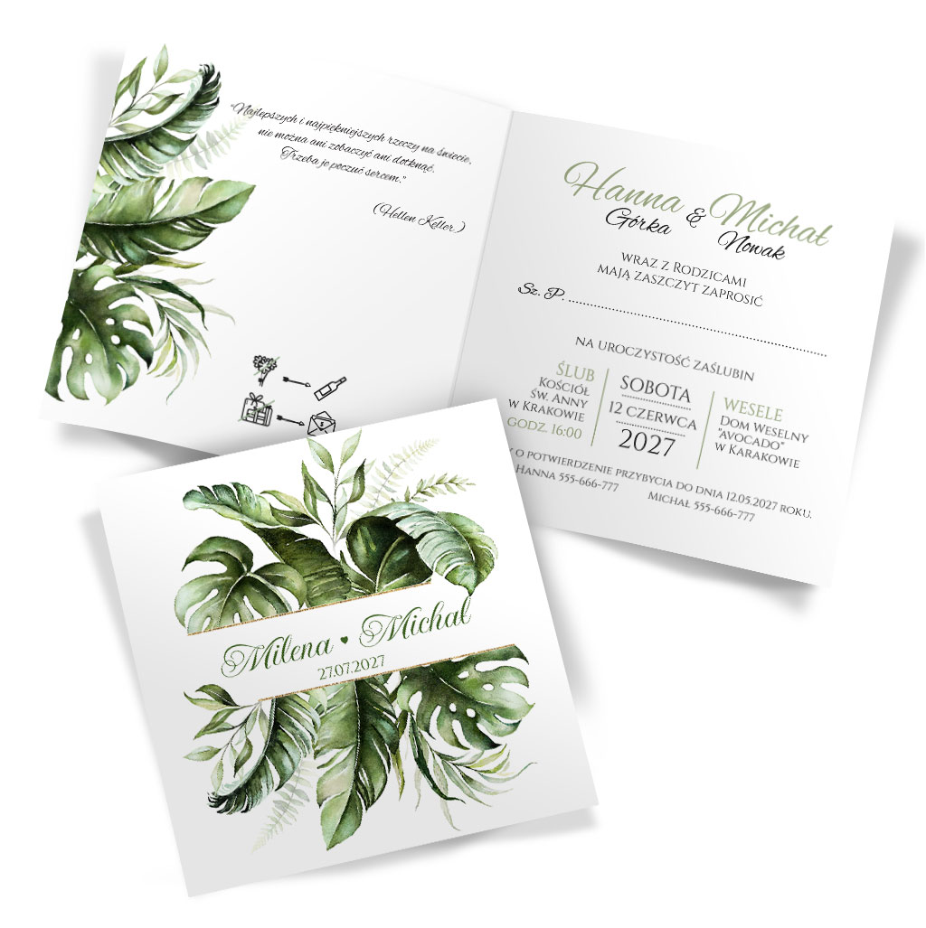 Zaproszenia Ślubne Jungle
