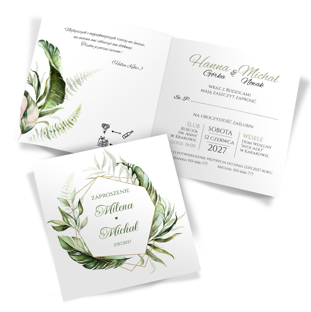 Zaproszenia Ślubne Jungle