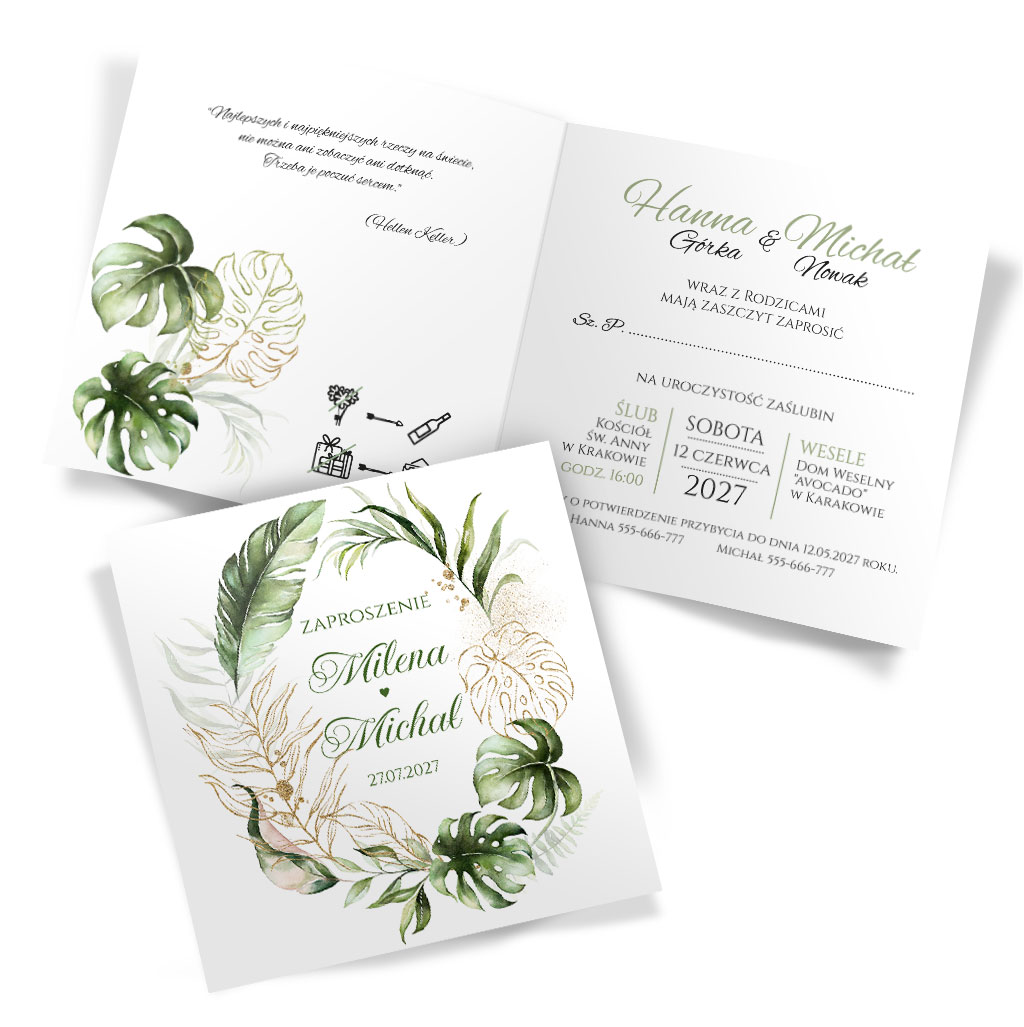 Zaproszenia Ślubne Jungle