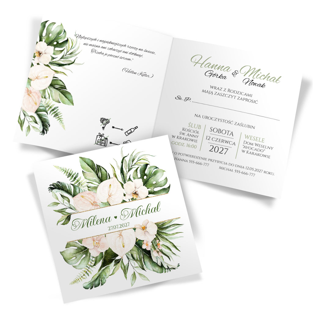 Zaproszenia Ślubne Jungle