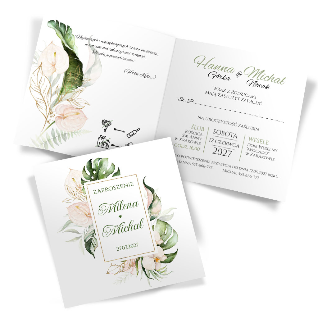 Zaproszenia Ślubne Jungle