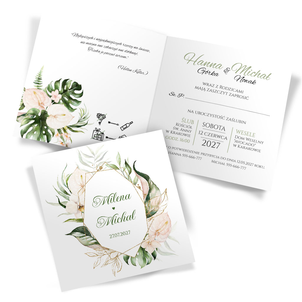 Zaproszenia Ślubne Jungle