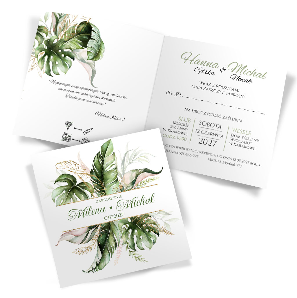 Zaproszenia Ślubne Jungle