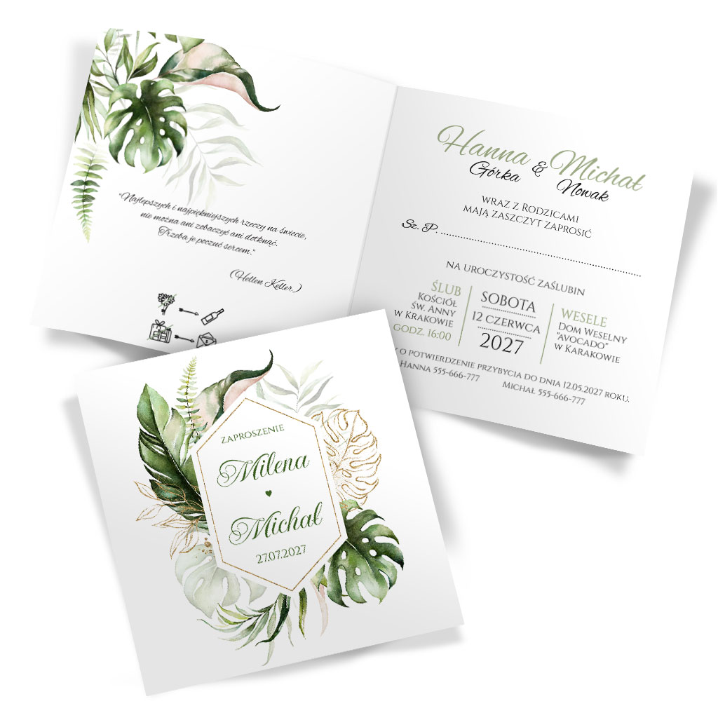 Zaproszenia Ślubne Jungle
