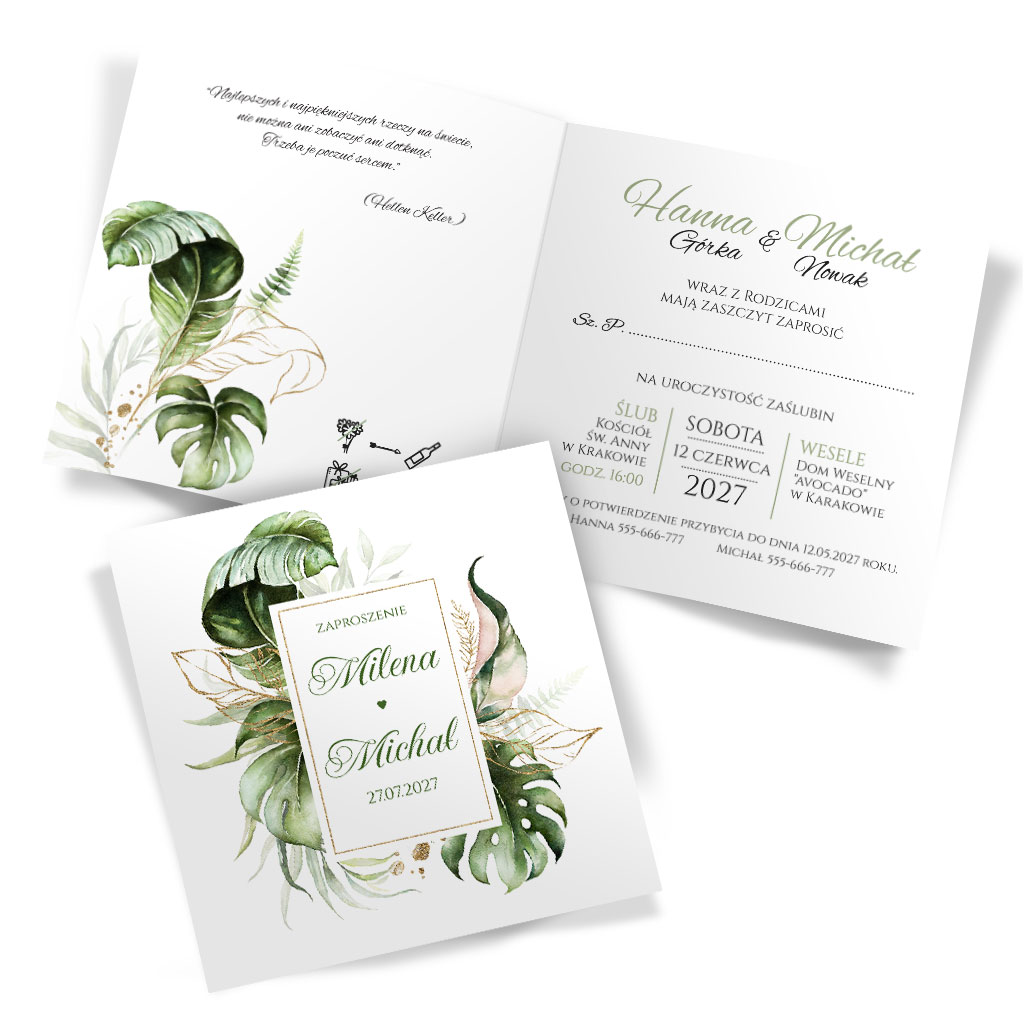 Zaproszenia Ślubne Jungle
