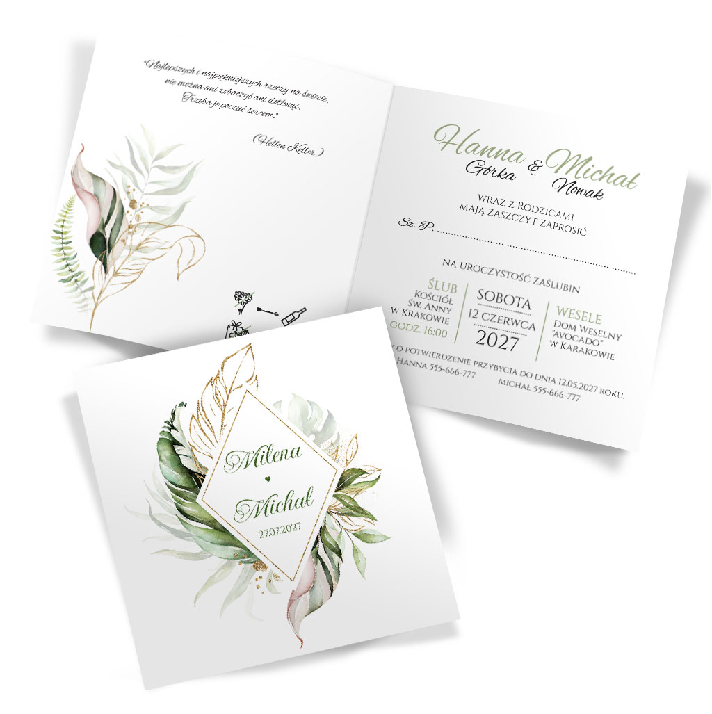 Zaproszenia Ślubne Jungle