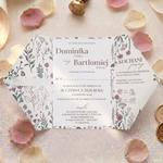 Zaproszenia ślubne B6 składane - Rita 2