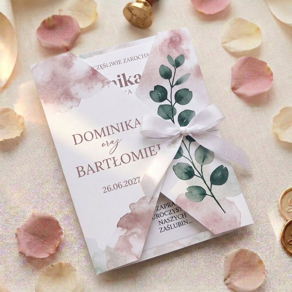Zaproszenia ślubne B6 składane - Rita