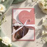 Zaproszenia ślubne serca z wkładką - Koleta