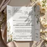 Zaproszenia ślubne brama z opaską - Marcela