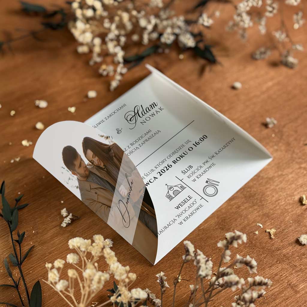 Zaproszenia Ślubne ze zdjęciem Dafne