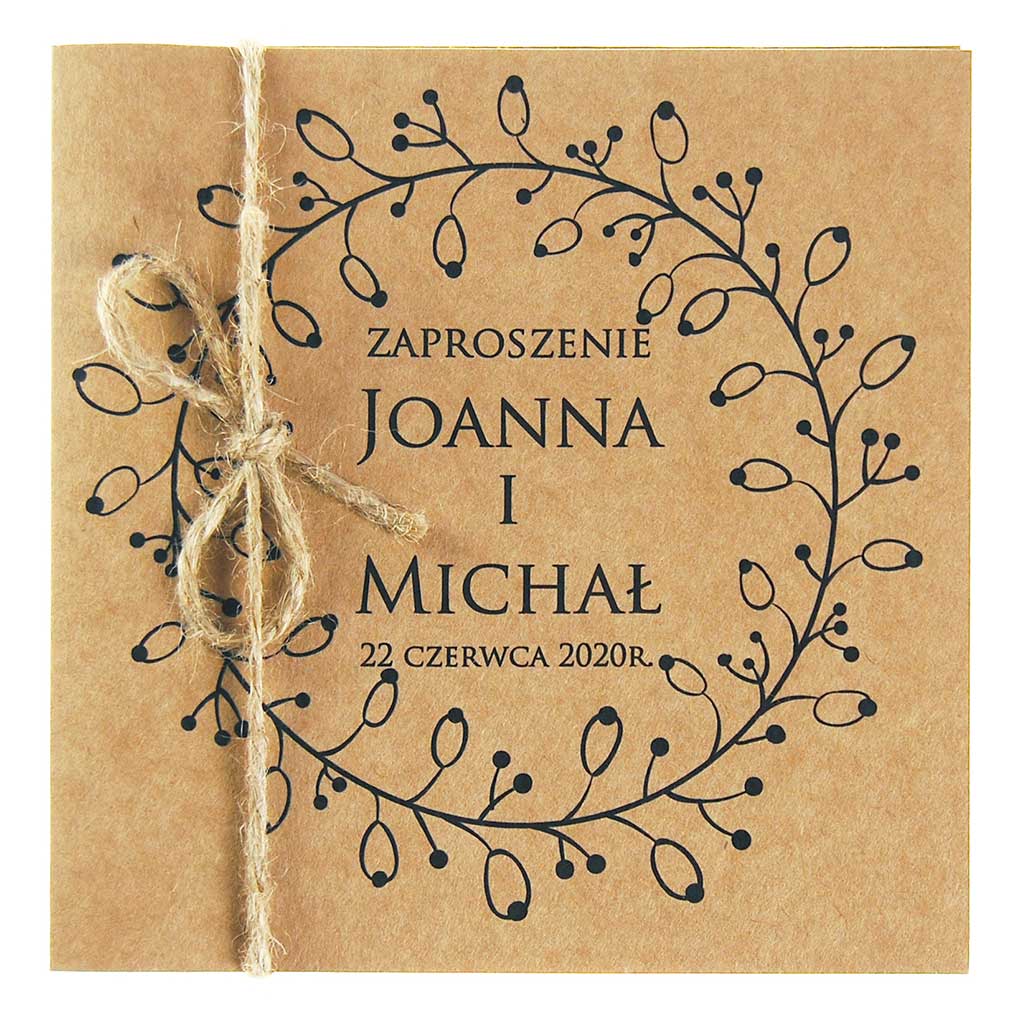 Zaproszenia Ślubne Eko Nastia